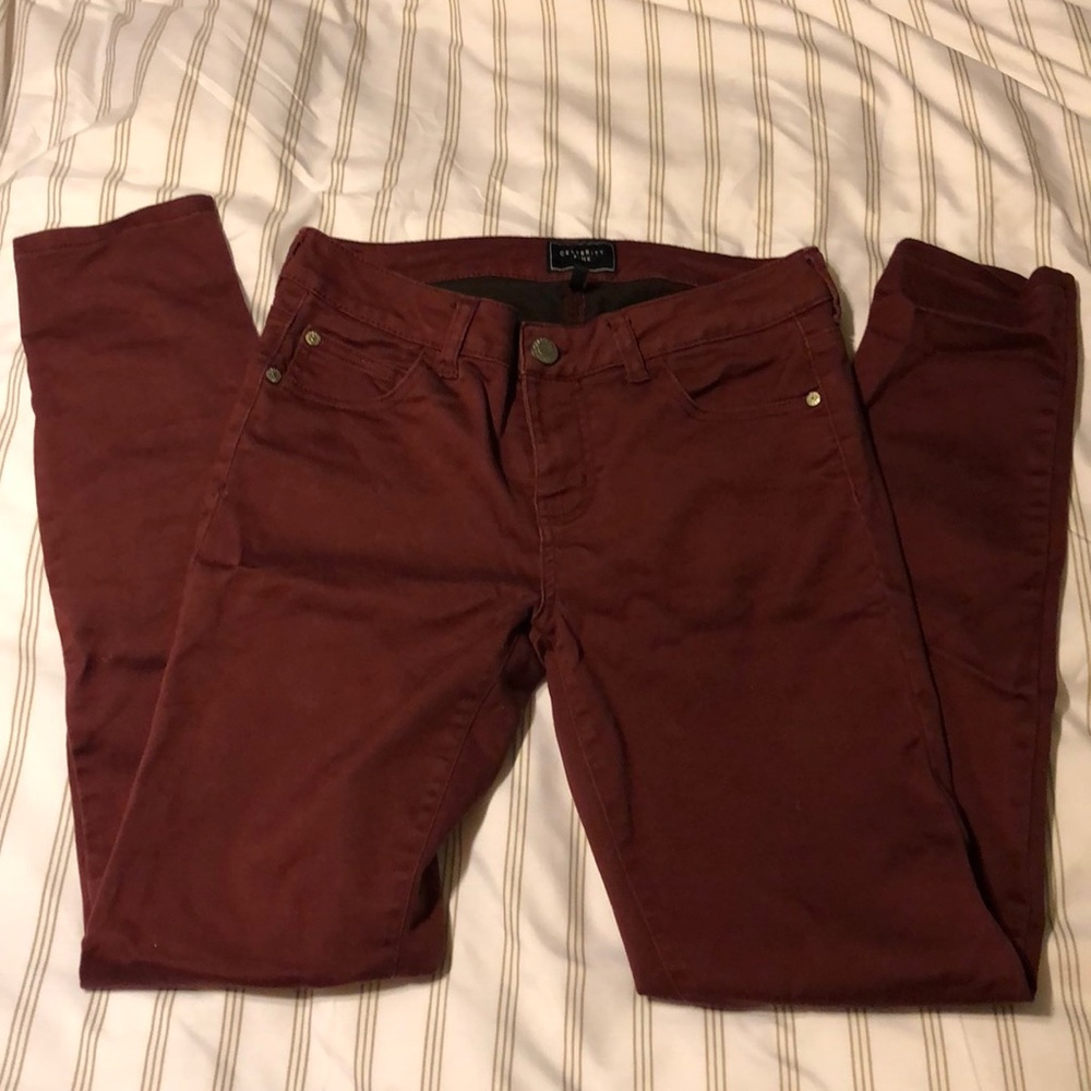 Celebrity Pink maroon skinny jeans